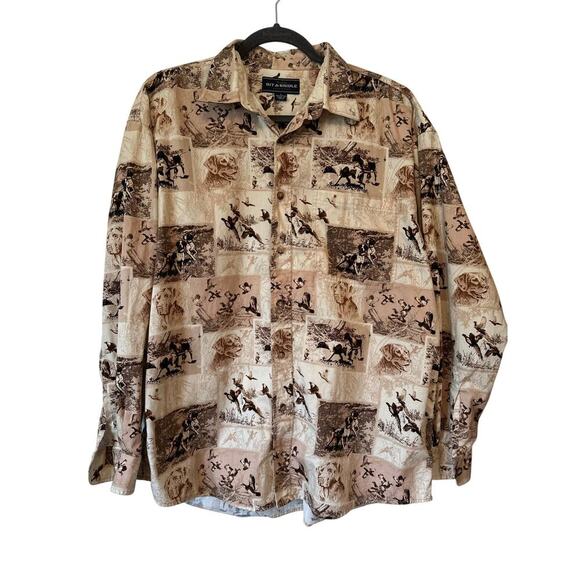 Bit & Bridle Hunting Dog Shirt Size L | Duck Retriever Wildlife Outdoors - Picture 1 of 6